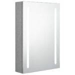 vidaXL LED kúpeľňová zrkadlová skrinka betónovo-sivá 50x13x70 cm – Obrázok 2