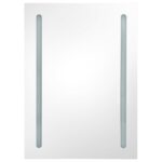 vidaXL LED kúpeľňová zrkadlová skrinka betónovo-sivá 50x13x70 cm – Obrázok 4