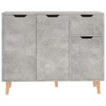 vidaXL Komoda, betónovo sivá 90x30x72 cm, kompozitné drevo – Obrázok 3