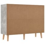 vidaXL Komoda, betónovo sivá 90x30x72 cm, kompozitné drevo – Obrázok 5