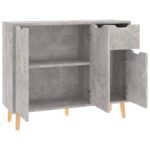 vidaXL Komoda, betónovo sivá 90x30x72 cm, kompozitné drevo – Obrázok 6