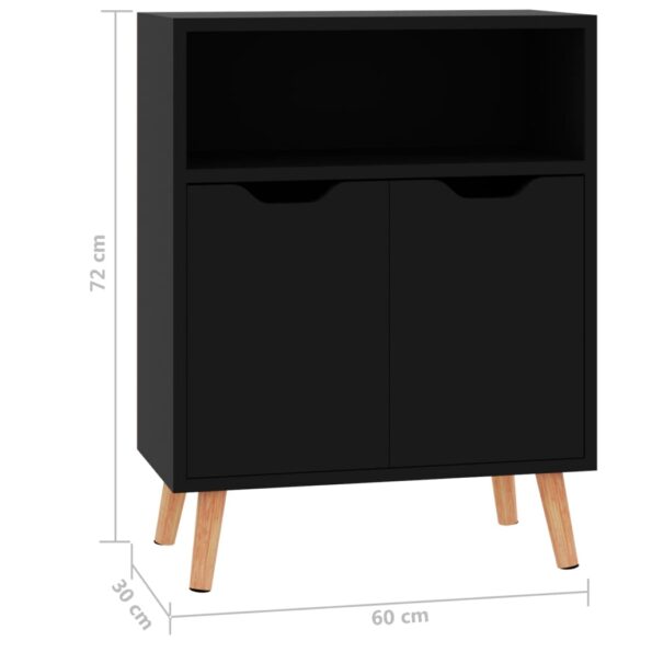 vidaXL Komoda, lesklá čierna 60x30x72 cm, kompozitné drevo – Obrázok 8