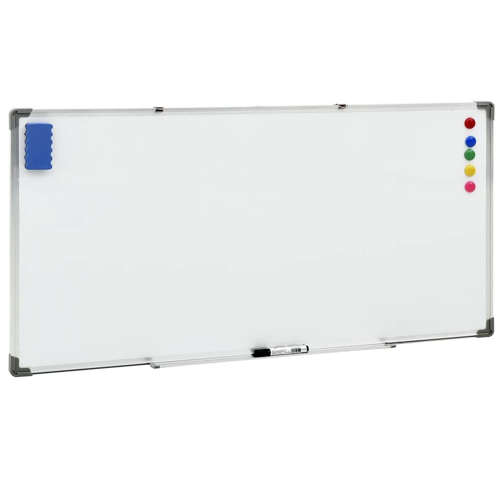 VXL8720286345146_a_en_hd_1.jpg vidaXL Magnetická tabuľa biela 110x60 cm oceľ – Obrázok 1