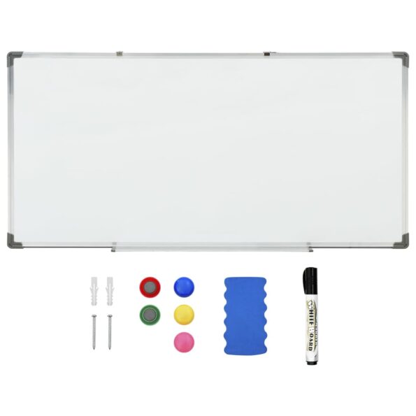 vidaXL Magnetická tabuľa biela 110x60 cm oceľ – Obrázok 2