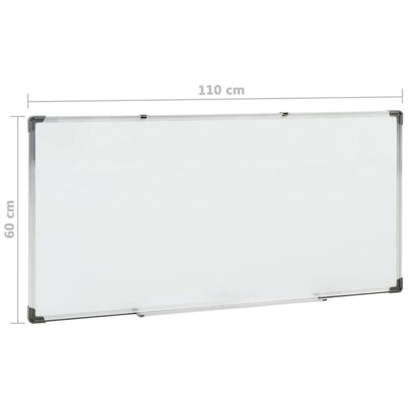 vidaXL Magnetická tabuľa biela 110x60 cm oceľ – Obrázok 9