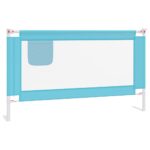 vidaXL Zábrana na detskú posteľ modrá 140x25 cm látka – Obrázok 2