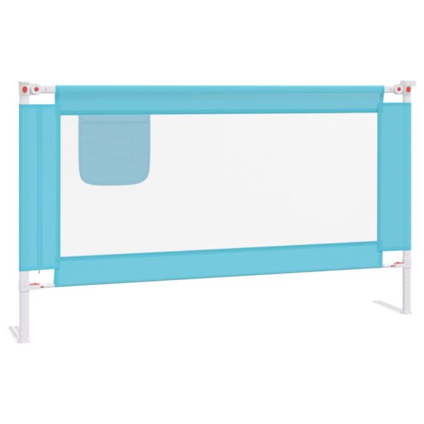 vidaXL Zábrana na detskú posteľ modrá 140x25 cm látka – Obrázok 2
