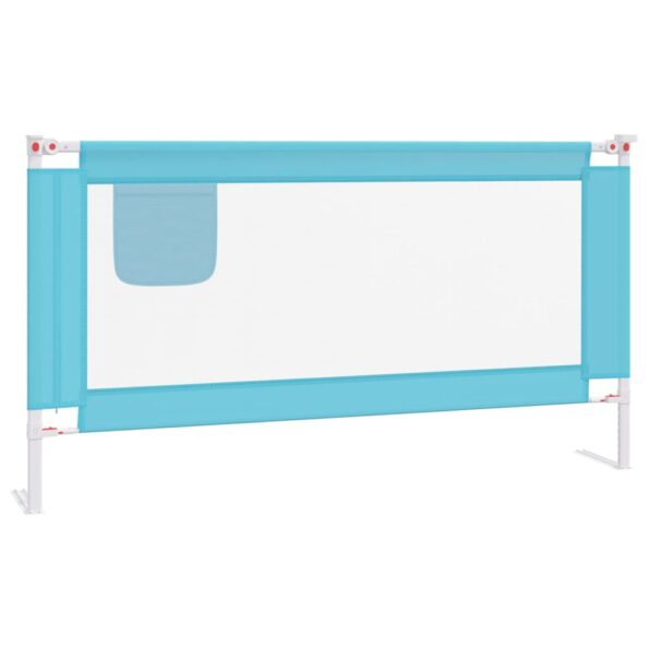 vidaXL Zábrana na detskú posteľ modrá 160x25 cm látka – Obrázok 2