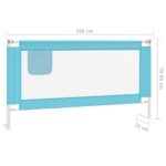 vidaXL Zábrana na detskú posteľ modrá 160x25 cm látka – Obrázok 8