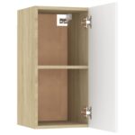 vidaXL TV skrinka, biela a dub sonoma 30,5x30x60 cm, kompozitné drevo – Obrázok 10