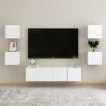 vidaXL Nástenná TV skrinka biela 30,5x30x30 cm – Obrázok 6
