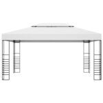 vidaXL Altánok s LED reťazou 4x3x2,7 m, biely – Obrázok 4