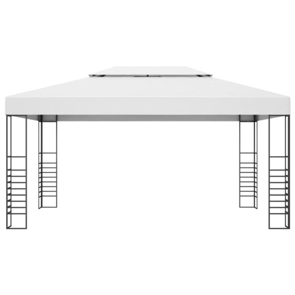 vidaXL Altánok s LED reťazou 4x3x2,7 m, biely – Obrázok 4