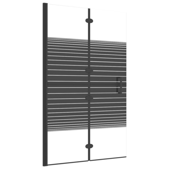 vidaXL Skladací sprchový kút ESG 80x140 cm čierny – Obrázok 2