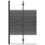 vidaXL Skladací sprchový kút ESG 80x140 cm čierny – Obrázok 3