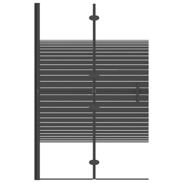 vidaXL Skladací sprchový kút ESG 80x140 cm čierny – Obrázok 3