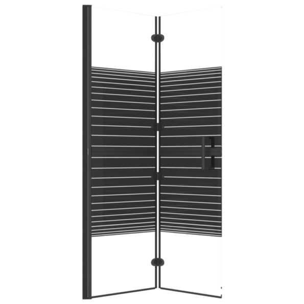 vidaXL Skladací sprchový kút ESG 80x140 cm čierny – Obrázok 4