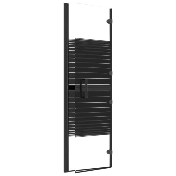 vidaXL Skladací sprchový kút ESG 80x140 cm čierny – Obrázok 5
