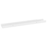 vidaXL Nástenné police 4 ks, lesklé biele 60x9x3 cm – Obrázok 5