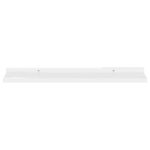 vidaXL Nástenné police 4 ks, lesklé biele 60x9x3 cm – Obrázok 6