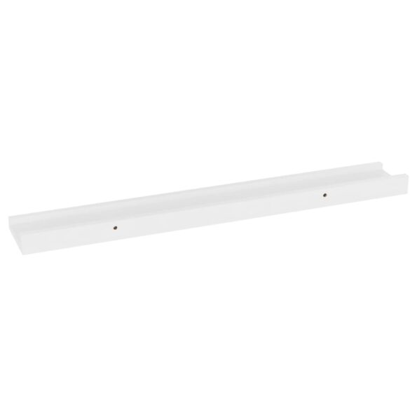 vidaXL Nástenné police 4 ks, biele 60x9x3 cm – Obrázok 6