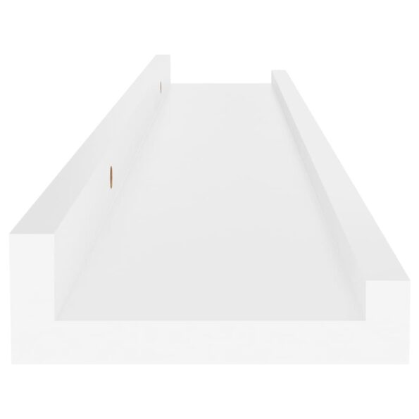 vidaXL Nástenné police 4 ks, biele 60x9x3 cm – Obrázok 8