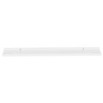 vidaXL Nástenné police 4 ks, biele 100x9x3 cm – Obrázok 5
