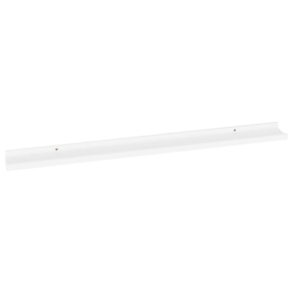 vidaXL Nástenné police 4 ks, biele 100x9x3 cm – Obrázok 6