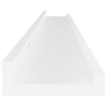 vidaXL Nástenné police 4 ks, biele 100x9x3 cm – Obrázok 7