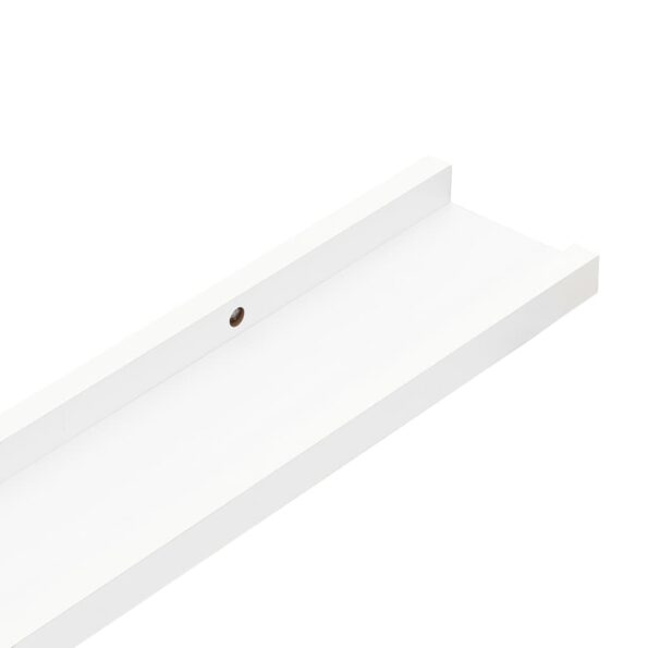 vidaXL Nástenné police 4 ks, biele 100x9x3 cm – Obrázok 8