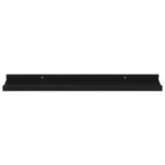 vidaXL Nástenné police 4 ks, čierne 60x9x3 cm – Obrázok 5