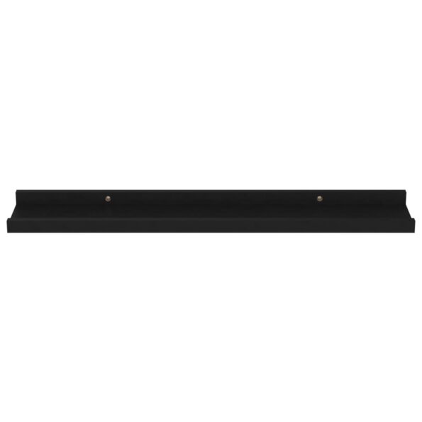 vidaXL Nástenné police 4 ks, čierne 60x9x3 cm – Obrázok 5