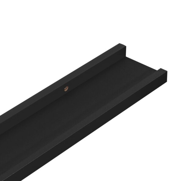 vidaXL Nástenné police 4 ks, čierne 60x9x3 cm – Obrázok 8