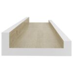 vidaXL Nástenné police 2 ks, biele a dub sonoma 40x9x3 cm – Obrázok 6