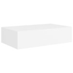 vidaXL Zásuvkové police nástenné 2 ks biele 40x23,5x10 cm MDF – Obrázok 2