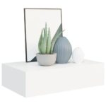 vidaXL Zásuvkové police nástenné 2 ks biele 40x23,5x10 cm MDF – Obrázok 3