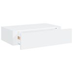 vidaXL Zásuvkové police nástenné 2 ks biele 40x23,5x10 cm MDF – Obrázok 7