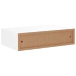 vidaXL Zásuvkové police nástenné 2 ks biele 40x23,5x10 cm MDF – Obrázok 8