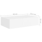 vidaXL Zásuvkové police nástenné 2 ks biele 40x23,5x10 cm MDF – Obrázok 10