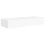 vidaXL Zásuvkové police nástenné 2 ks biele 60x23,5x10 cm MDF – Obrázok 4