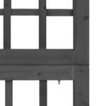 vidaXL 4-panelový paraván/mriežka masívna jedľa čierny 161x180 cm – Obrázok 5