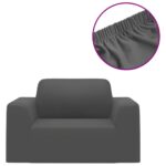 vidaXL Naťahovací poťah na pohovku antracitový polyester Jersey – Obrázok 2