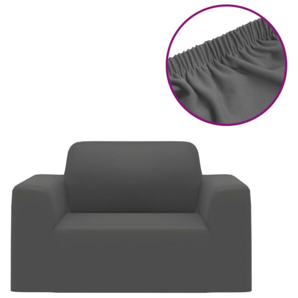 vidaXL Naťahovací poťah na pohovku antracitový polyester Jersey – Obrázok 2