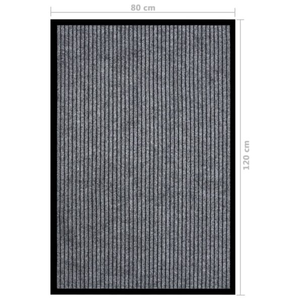 vidaXL Rohožka pruhovaná sivá 80x120 cm – Obrázok 6