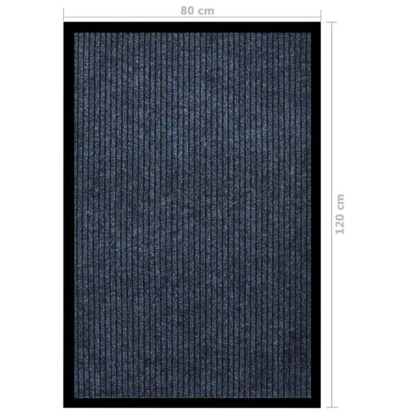vidaXL Rohožka pruhovaná modrá 80x120 cm – Obrázok 6