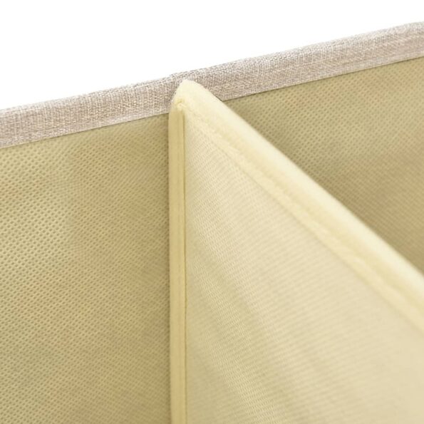 vidaXL Úložné boxy 2 ks látkové 50x30x25 cm krémové – Obrázok 9