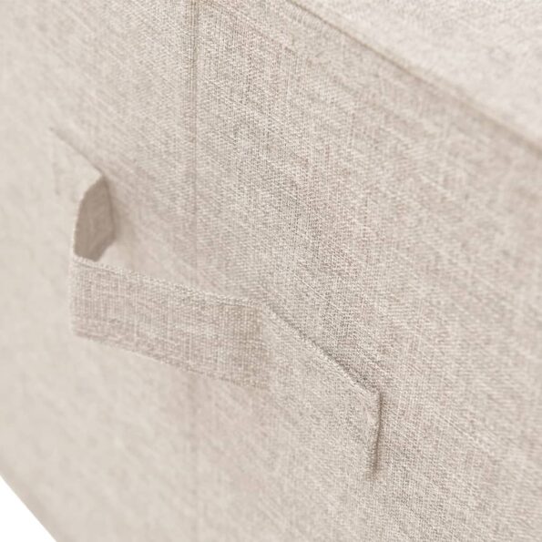 vidaXL Úložné boxy 2 ks látkové 50x30x25 cm krémové – Obrázok 10