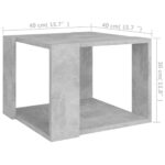 vidaXL Konferenčný stolík, betónovo sivý 40x40x30 cm, kompozitné drevo – Obrázok 5