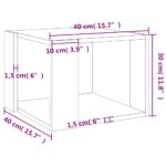 vidaXL Konferenčný stolík, betónovo sivý 40x40x30 cm, kompozitné drevo – Obrázok 7