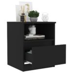 vidaXL Nočné stolíky 2 ks, čierne 40x40x50 cm, kompozitné drevo – Obrázok 4